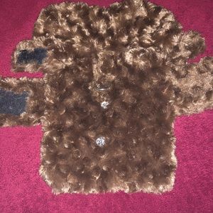 Faux fur dog coat